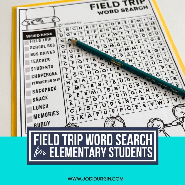 field trip word search