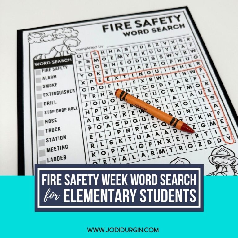Fire Safety Week word search