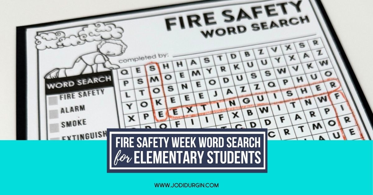 Fire Safety Week word search