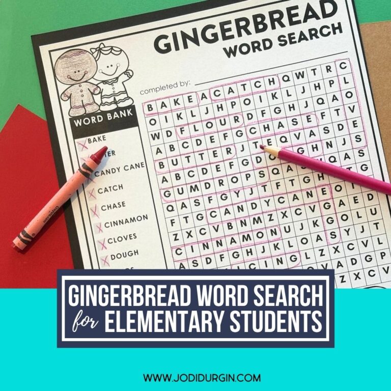 gingerbread word search