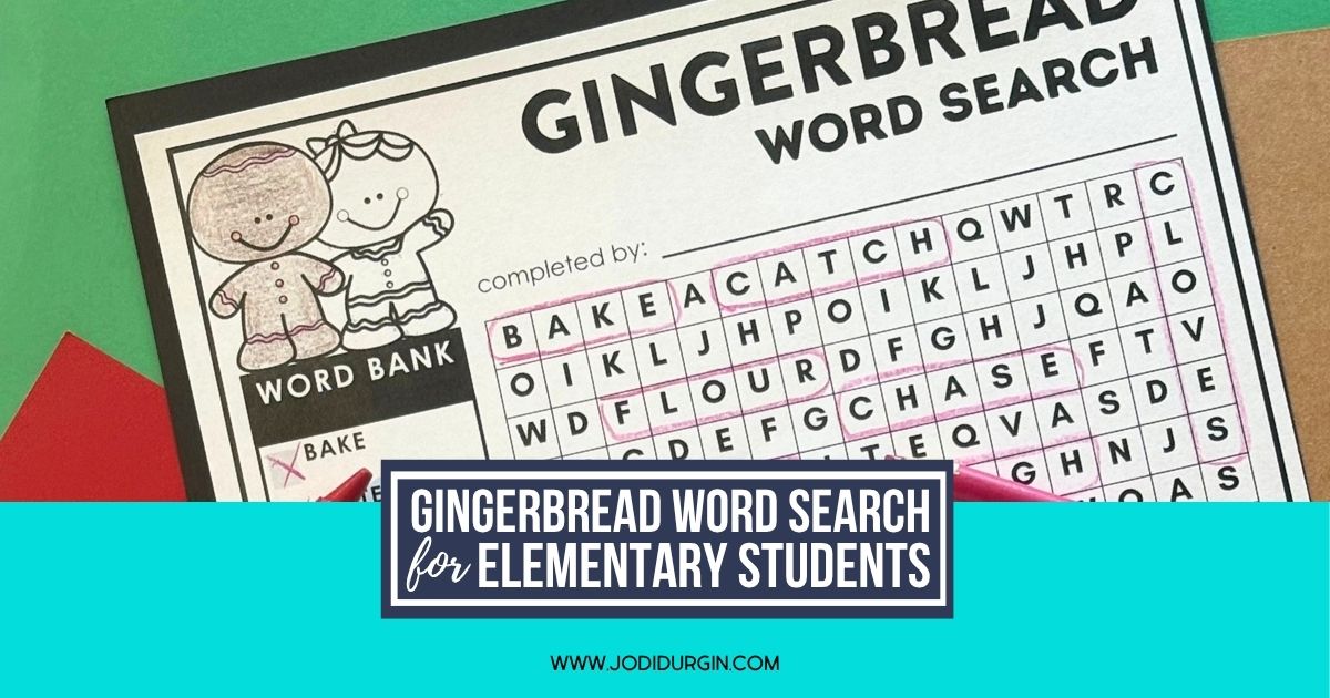 gingerbread word search