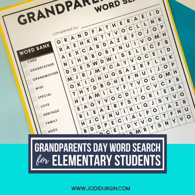 Grandparents Day word search