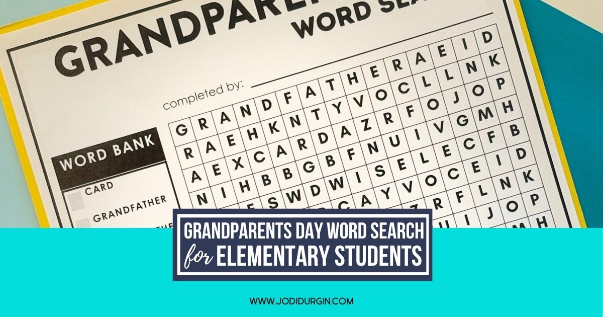 Grandparents Day word search