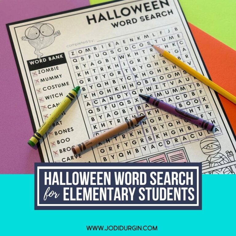 Halloween word search