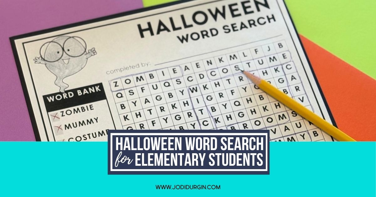 Halloween word search