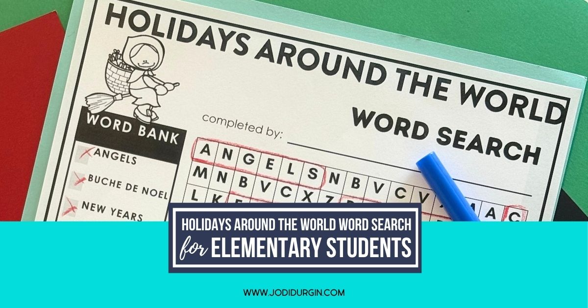 holidays around the world word search