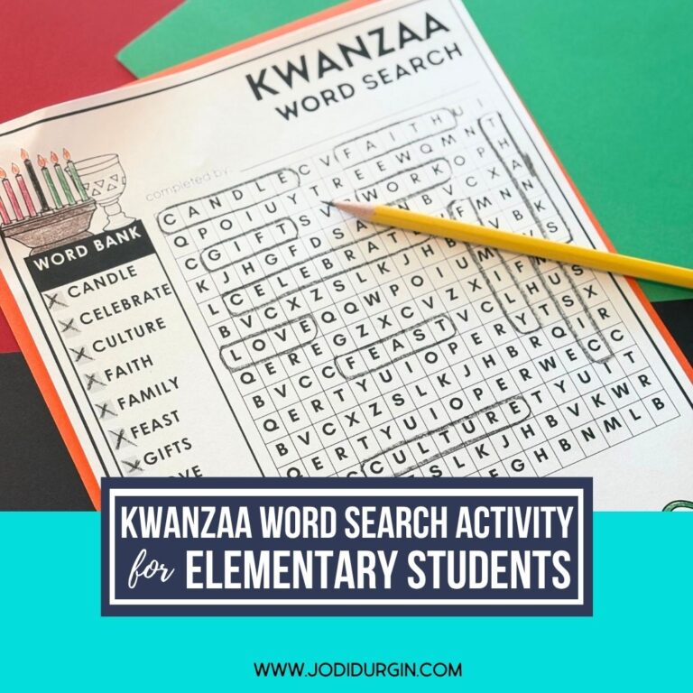 Kwanzaa word search