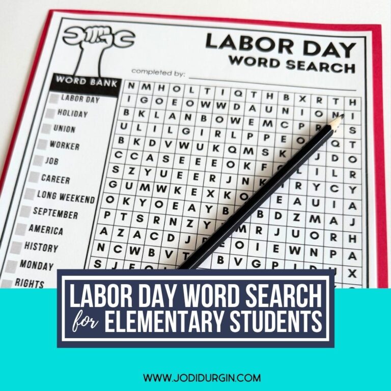 Labor Day word search
