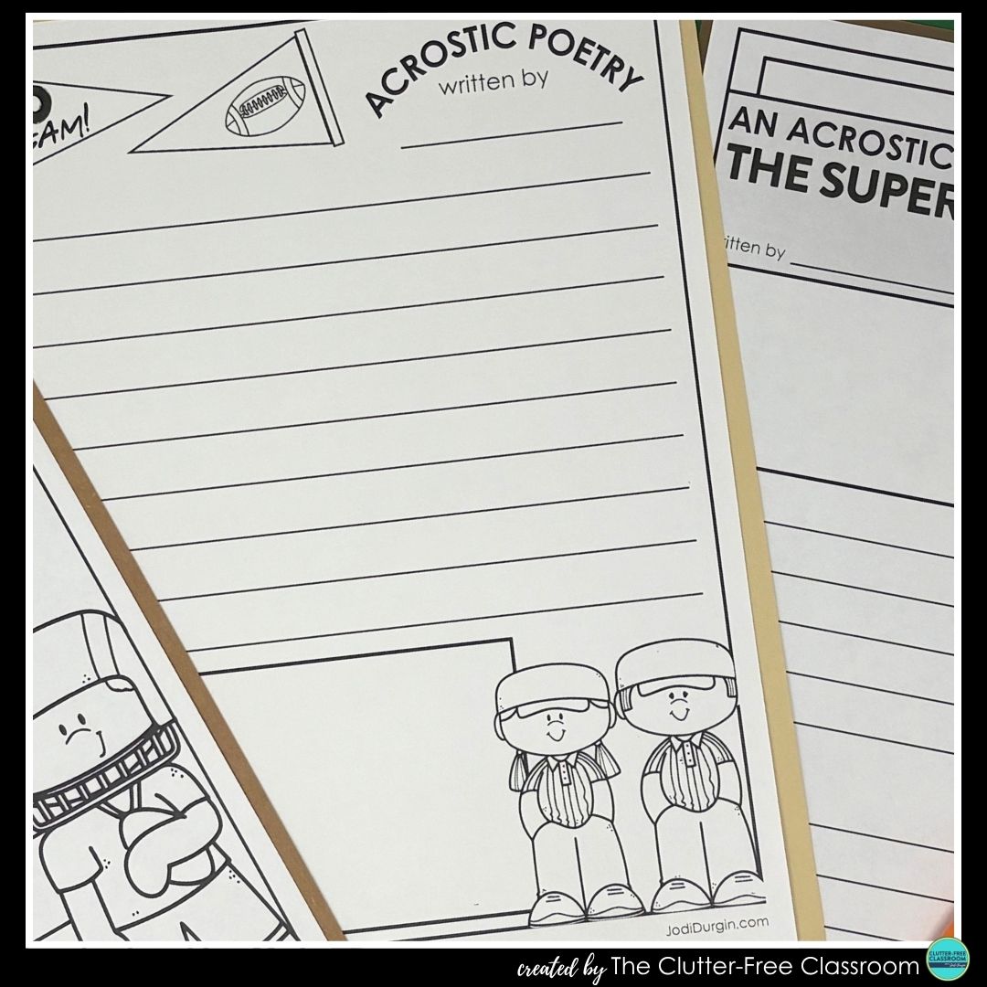 super bowl acrostic poems