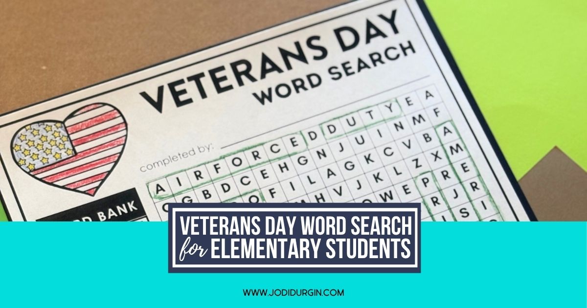 Veterans Day word search