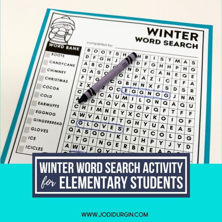 winter word search