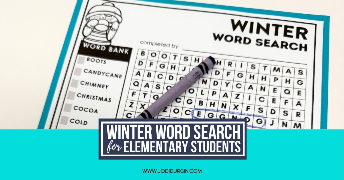 winter word search
