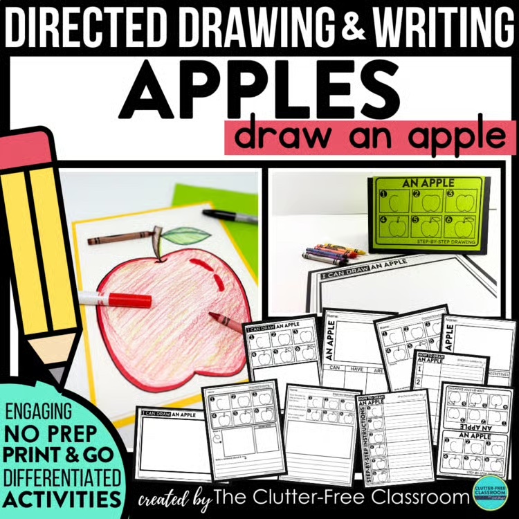 apple directed drawing activities