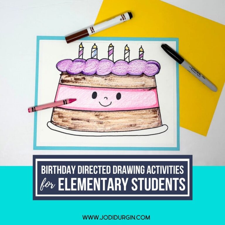 birthday cake directed drawing