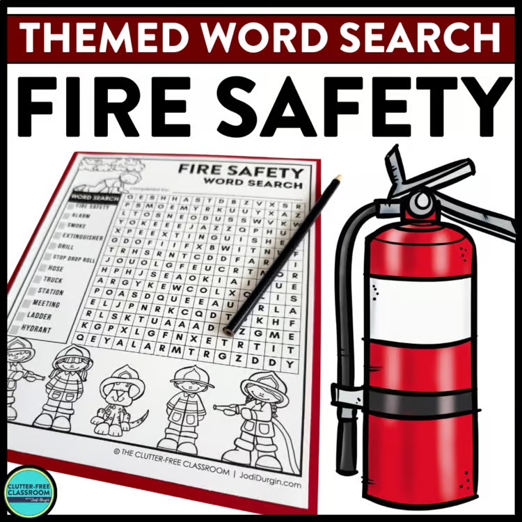Fire Safety Week word search