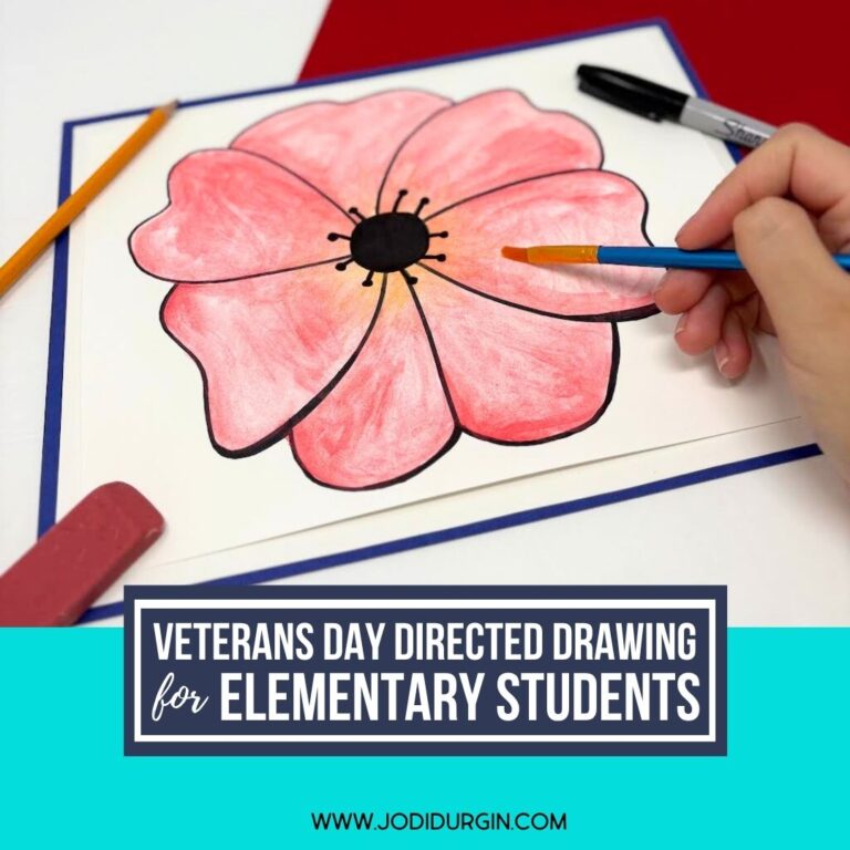 poppy flower directed drawing