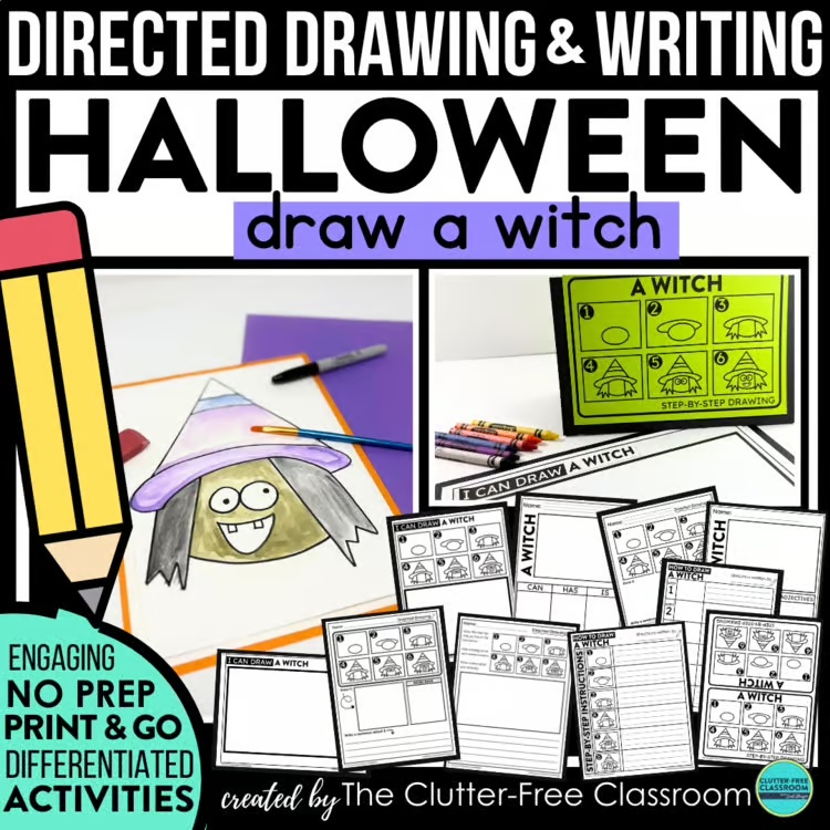 Halloween directed drawing activities