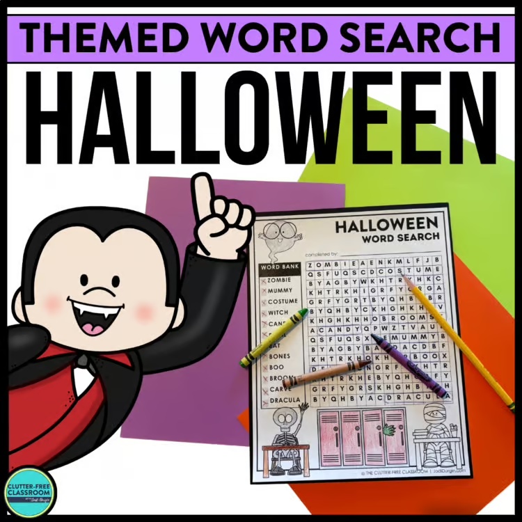 Halloween word search