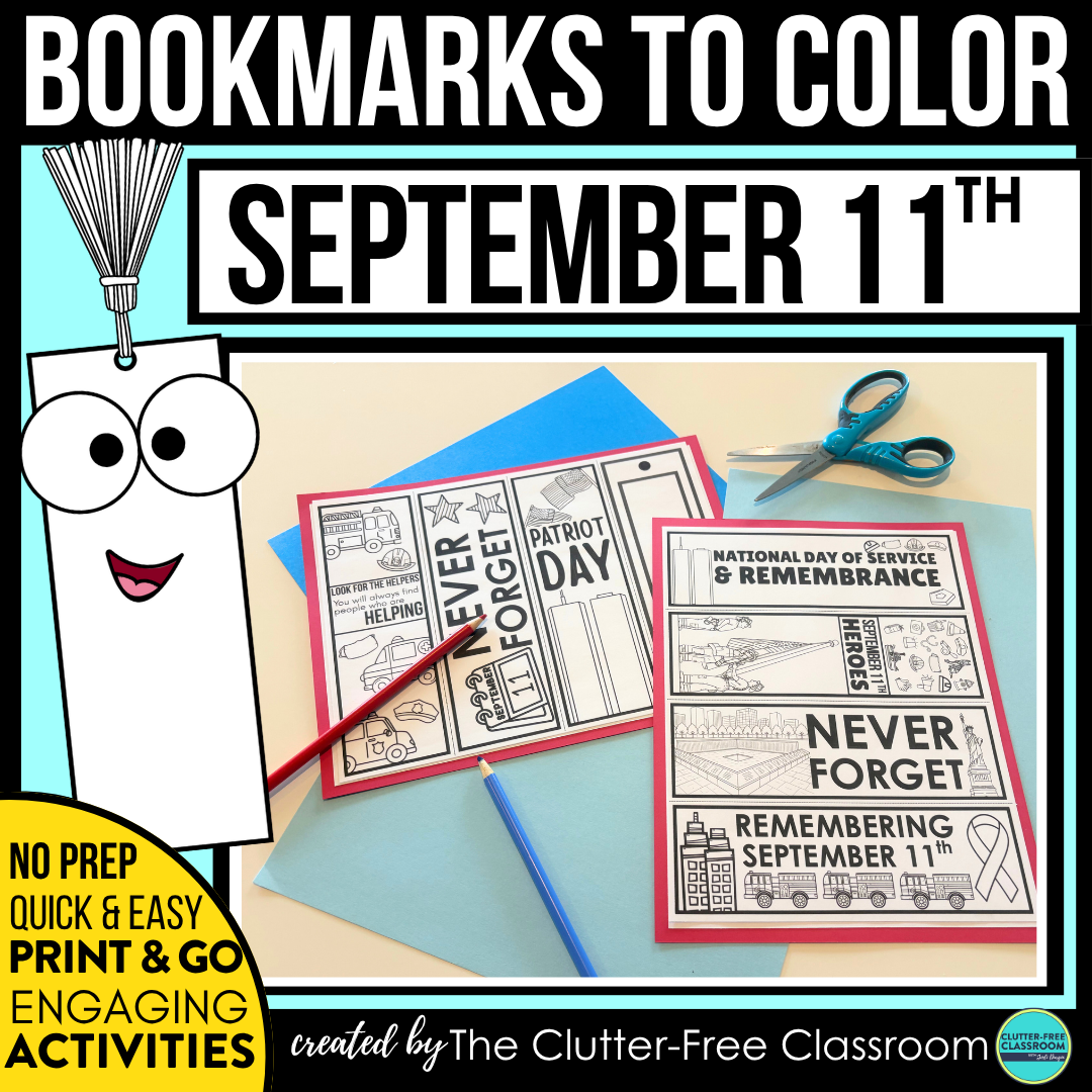 Patriot Day bookmarks