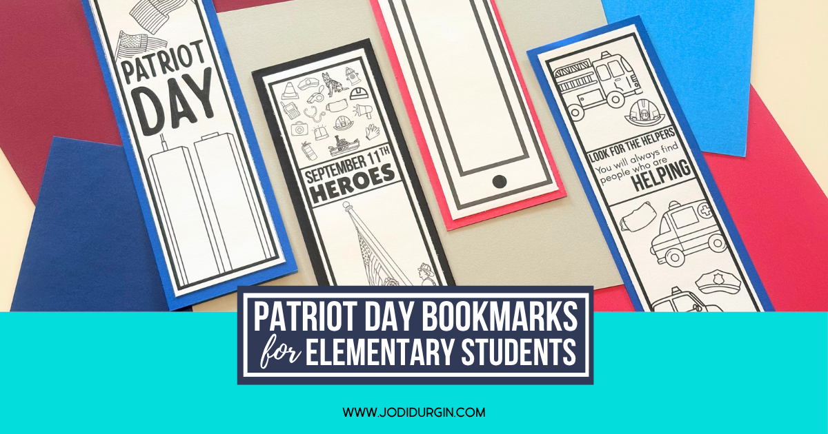 Patriot Day coloring bookmarks