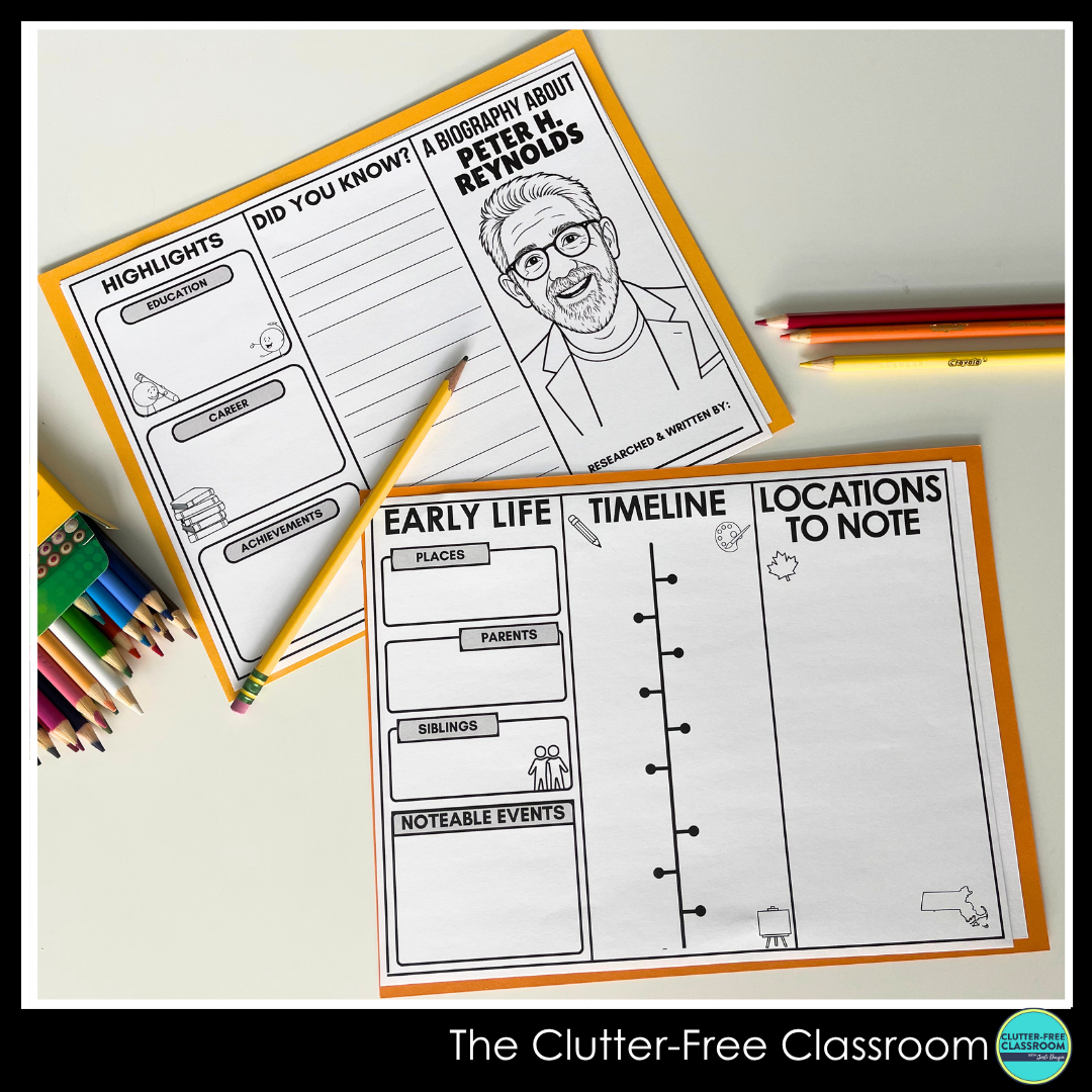 Peter H. Reynolds biography brochure project