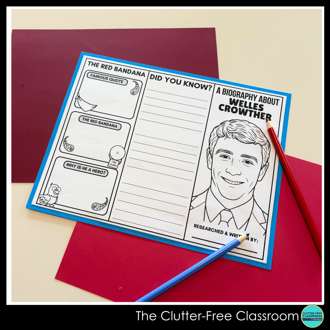 Welles Crowther biography brochure activity